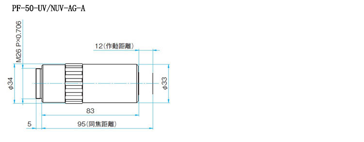 紫外物鏡 三波長物鏡PF-10-UV/NUV-AG 紫外物鏡 三波長物鏡PF-10-UV/NUV-AG