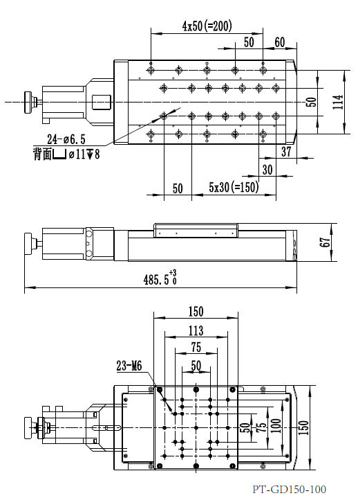 PT-GD150 高精度電動(dòng)平移臺 電動(dòng)滑臺 電動(dòng)移動(dòng)臺 平移臺 一維臺 PT-GD150 高精度電動(dòng)平移臺 電動(dòng)滑臺 電動(dòng)移動(dòng)臺 平移臺 一維臺