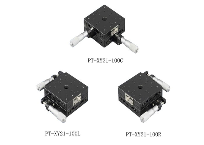 手動二維平移臺 兩軸XY軸位移臺PT-XY21-100C/100R/100L鋁型滑臺