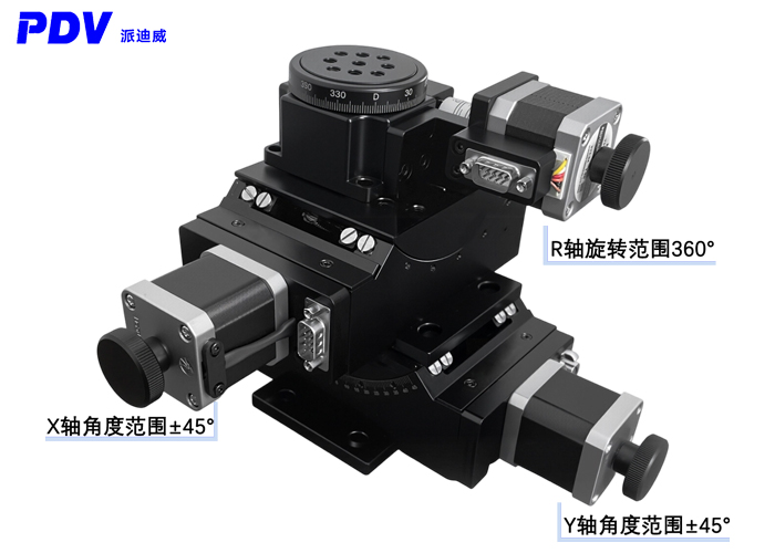 電動(dòng)三維臺(tái)角位臺(tái)(XY/RX/RY)方位調(diào)節(jié)臺(tái)角度擺動(dòng)平臺(tái)GD303+110-60